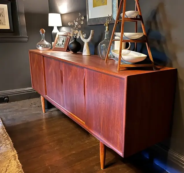 Teak Mid Century Danish Sideboard By Axel Christiansen For Aco Møbler, Denmark, 1960s – Well‑Preserved Original, Gently Waxed